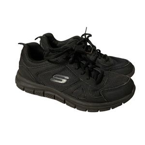 Skechers Track Scloric Sneakers Men’s 8 Black Tennis Shoes 52631BJ Casual